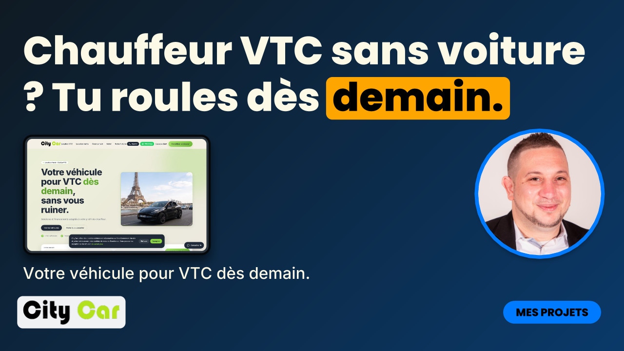Vidéo : Chauffeur VTC sans voiture ? Tu roules dès demain