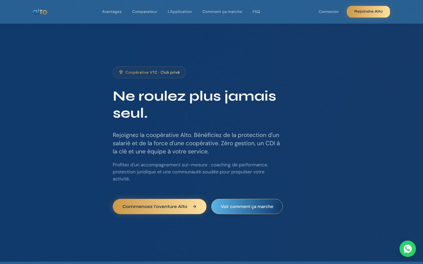 Alto — page d'accueil (ordinateur)