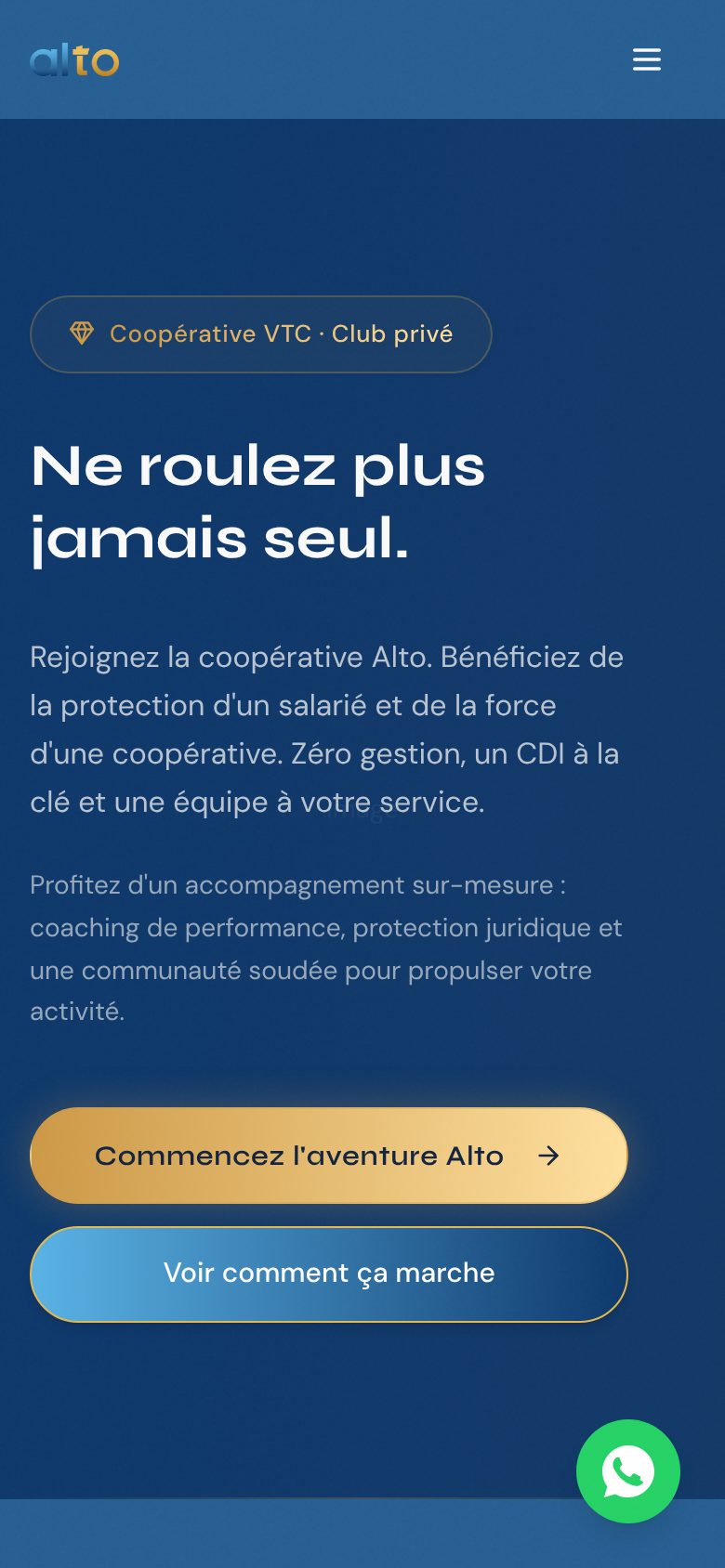 Alto — accueil mobile