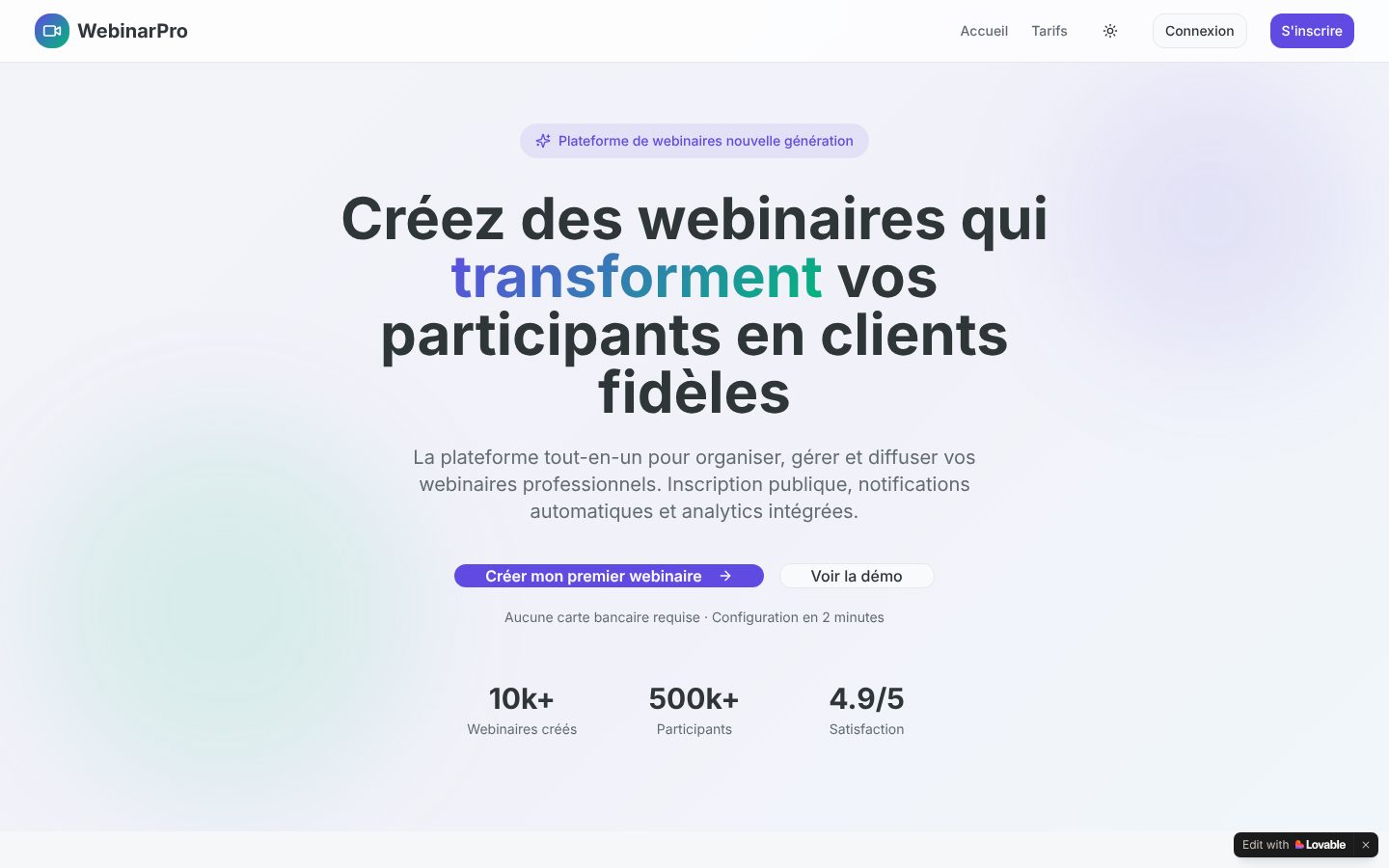 Webinaire RapidoCMS — accueil ordinateur